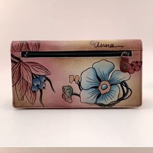 Anna by Anuschka Women's Leather wallet hand painted